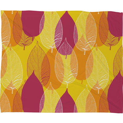 Jeté grand feuilles