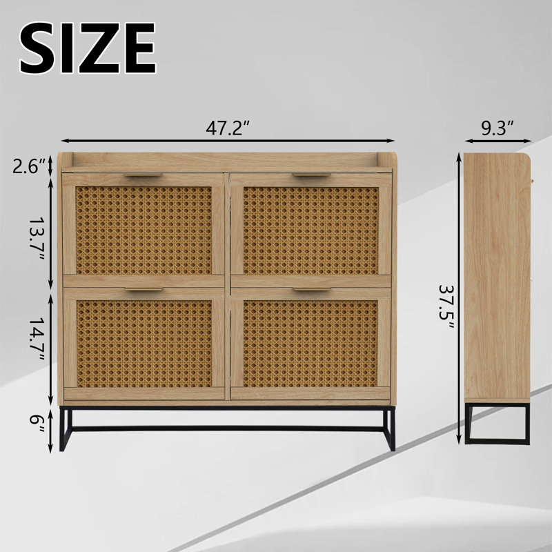 Cupertino 24 Pair Stackable Shoe Storage Cabinet