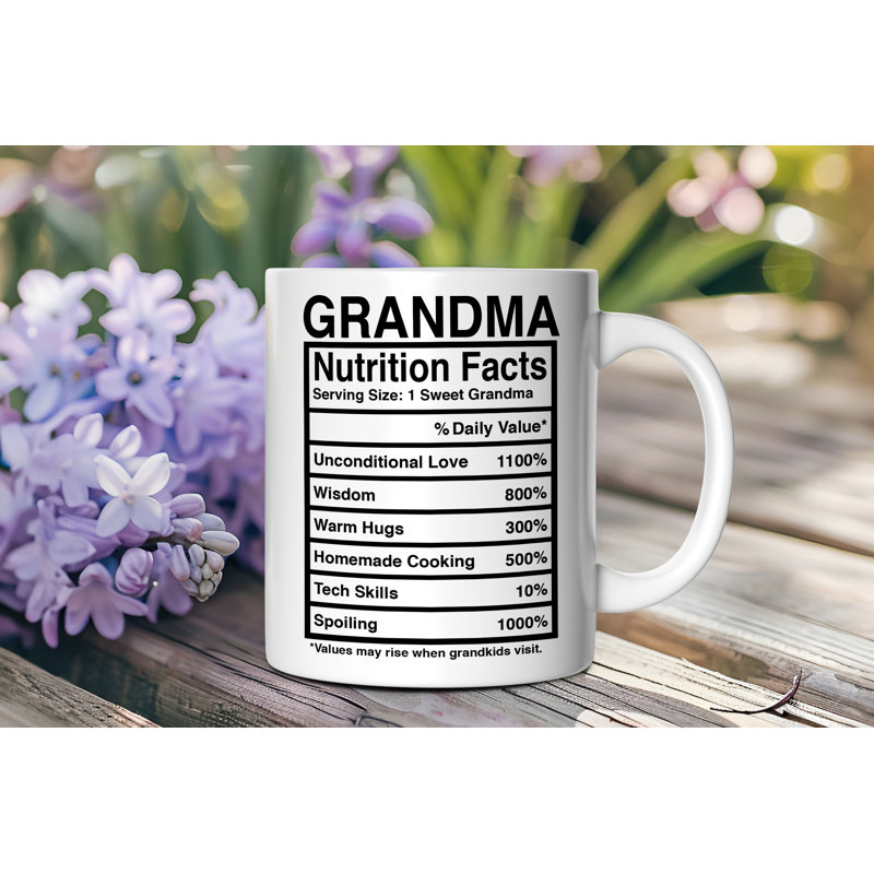 Tasse de grand-maman, faits d'anniversaire et nom personnalisé