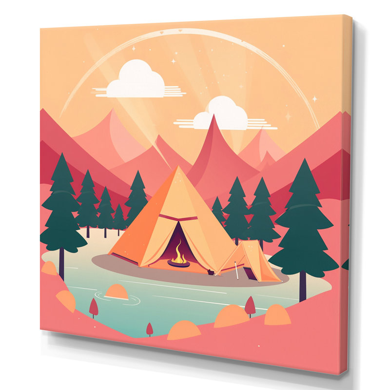 Nature's Camp sur toile, Toile tendue, H 24 po x l 24 po x P 1 po