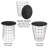 End Tables Set of 2 - Nesting Tables with Removable Wood Tops and Metal Basket Bases for Blanket Storage - Round Side Pieces for Living Room, Bedroom, or Home Office by Lavish Home (Black)-44842581