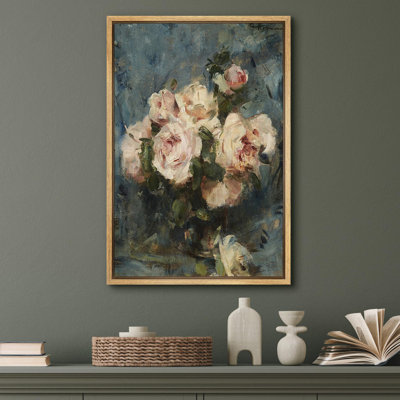 Vintage Floral Patterns " Ethereal Light Pink Rose Cluster Dreamy Floral Illustrations Rustic French Country "