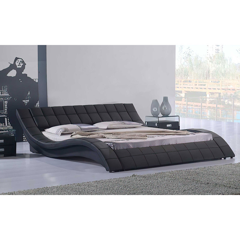 Lucrezio Upholstered Bed, King, Black