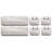 Large White Boucle Sofas, Wood Legs, Modern Japandi Couch For Home