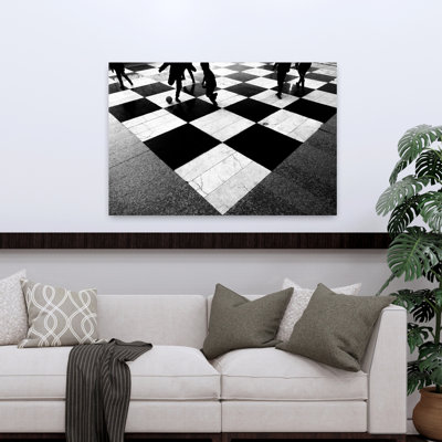 Art mural abstrait contemporain Chess