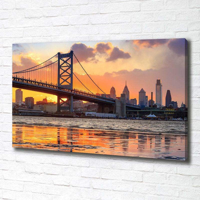 Philadelphia Bridge - Wrapped Canvas Print