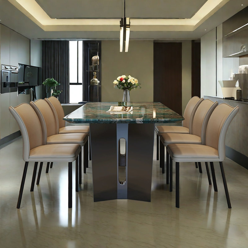 Table de salle à manger luxueuse minimaliste, H 29,5 po x L 63 po x l 31,5 po