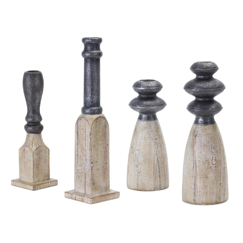 4 Piece Tabletop Candlestick Set