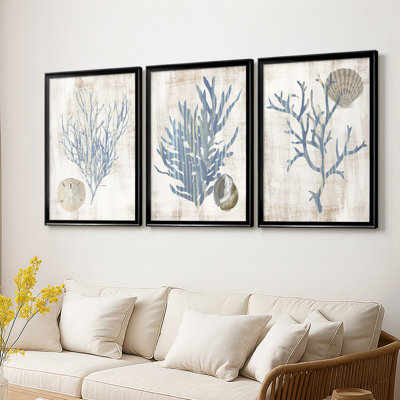 Kelp I -Custom Framed Wrapped Gallery Canvas - 3 Pieces