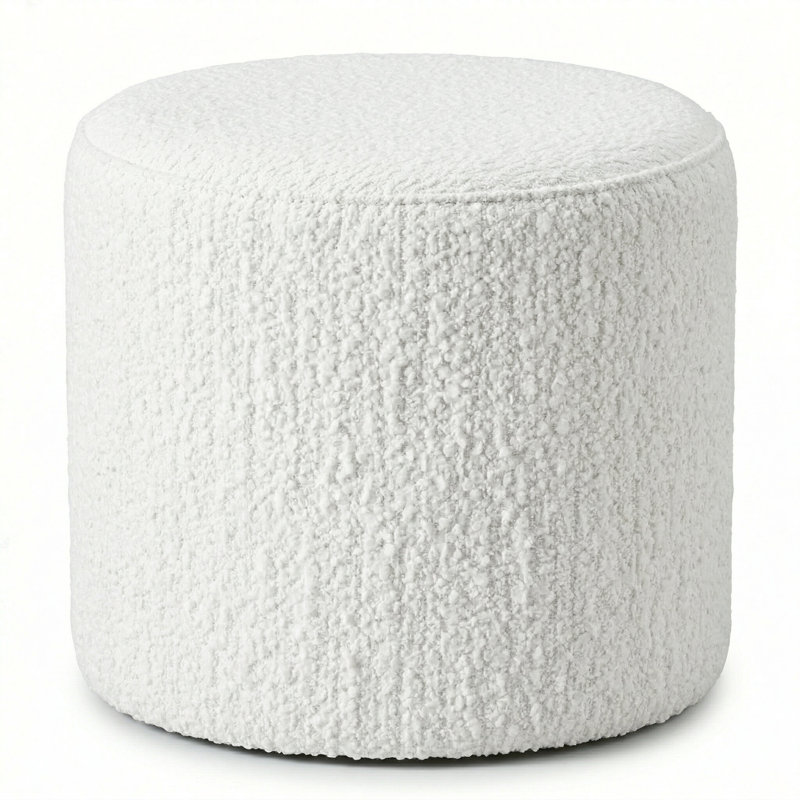 Berlin Gardens Lilly Hive 20" Round Pouf, White