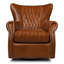 Bugatti Leather Swivel Club Chair-97839337