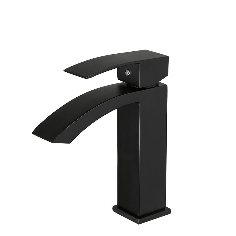 Robinet de salle de bain à un trou, Noir