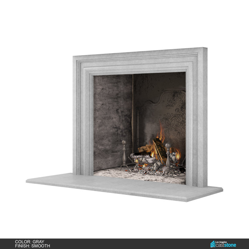Monterey Fireplace Surround, Smooth Gray