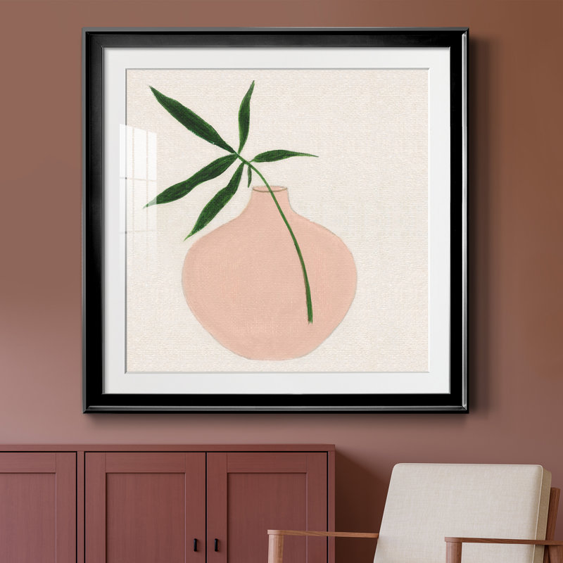Simple Nature IV - peinture encadrée, Toile avec cadre noir, H 30,5 po x l 30,5 po x P 1,5 po