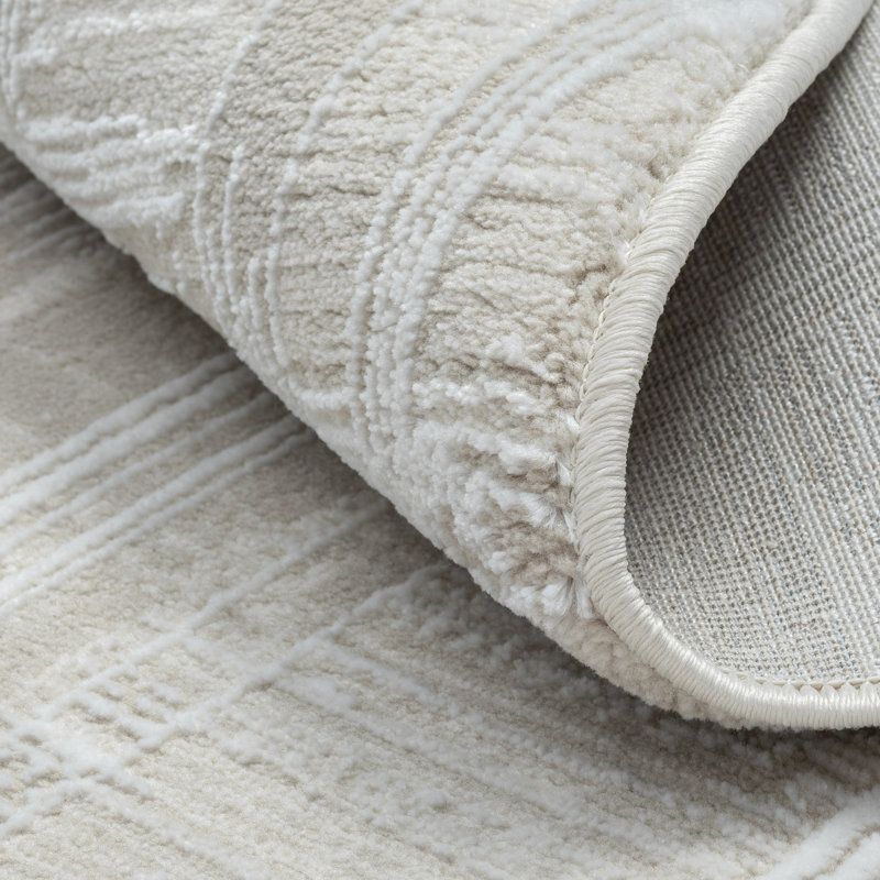 Eliana Machine Woven Cream Indoor Rug, Round 120cm