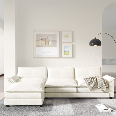 Arlynda 4 - Piece 118.9" L-Shaped Upholstered Sectional Sofa Couch