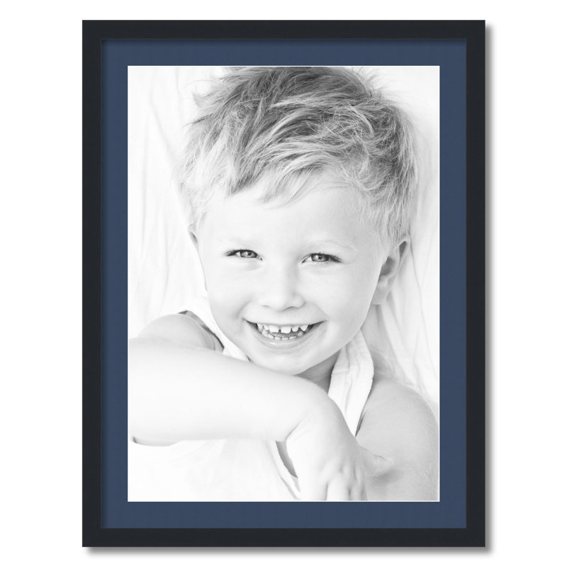 Cadre pour photo simple 20 "x 28" en bois mat, Bleu minuit