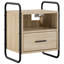 40 cm W Galvanised Steel Bedside Table-1076064656