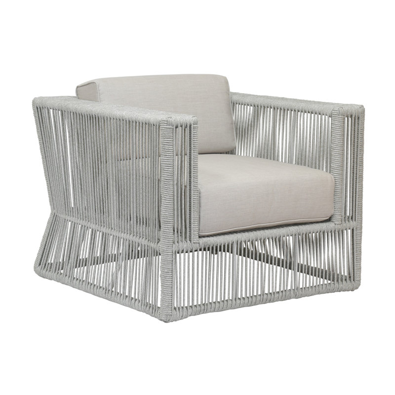 Milano Outdoor Lounge Chair, Gray, Echo Ash Sunbrella®