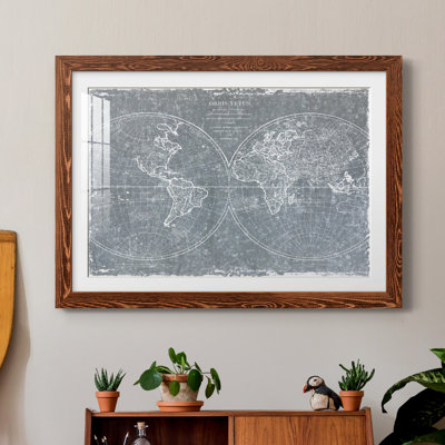 " Galvanized World Map "