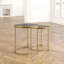 Blankenship Glass Top Sled Nesting Tables