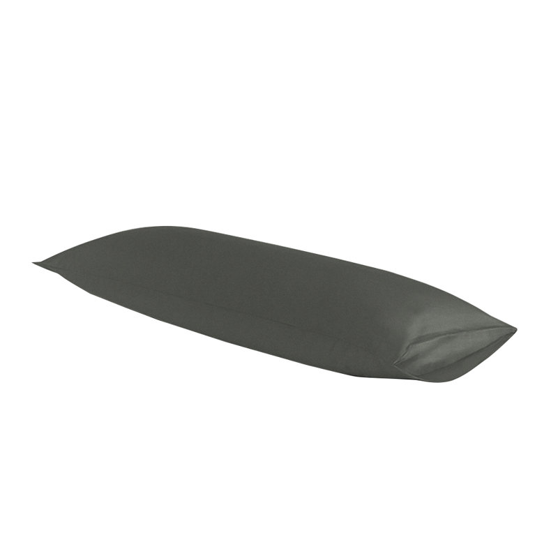 Luxe Microfiber Cover Body Pillow, Dark Gray