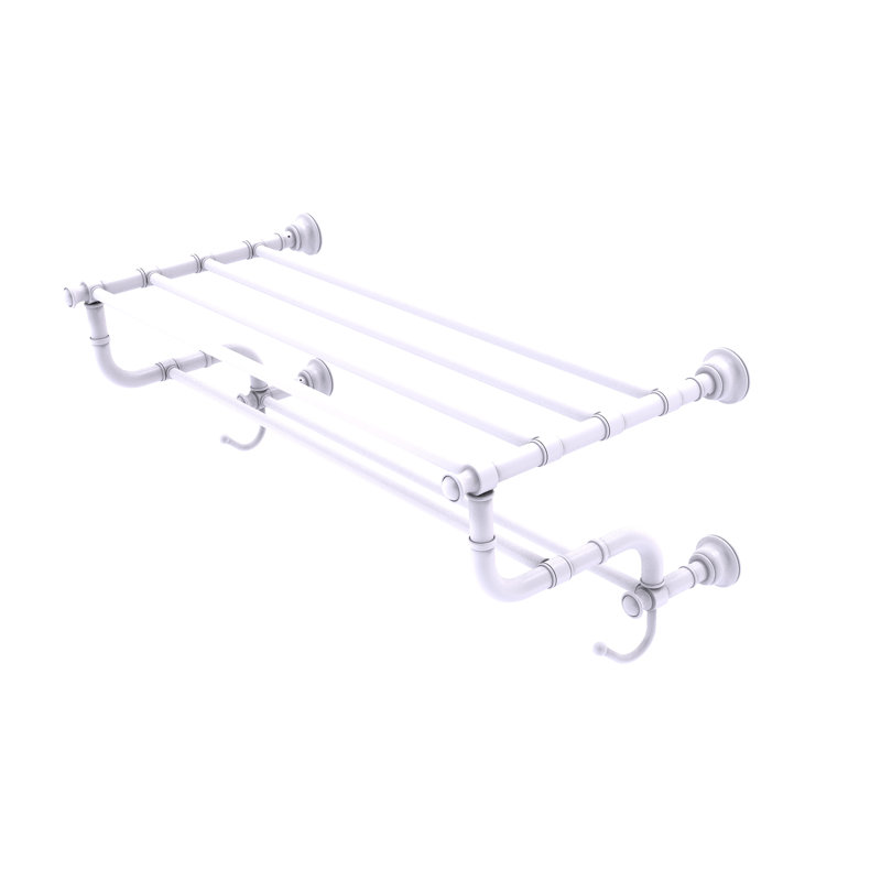 Porte-serviettes mural Freyja, Blanc mat, P 12,5 po x l 26 po x H 10,6 po