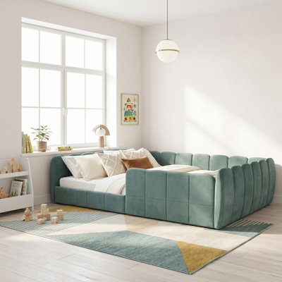 Floor Bed, Full Size Upholstered Bed