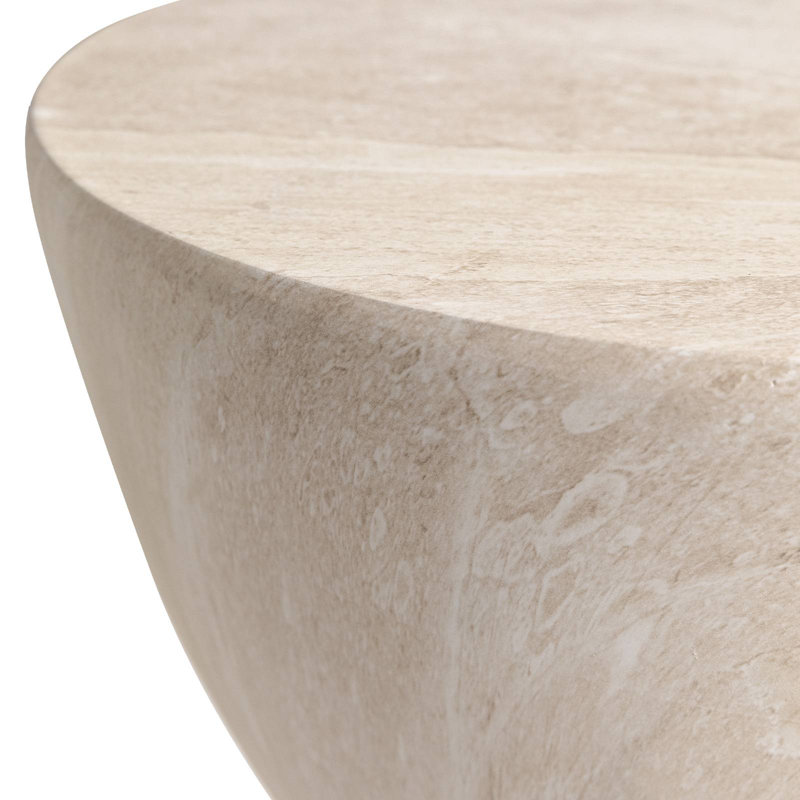Table d'appoint en sablier de 14 po de large avec plateau rond Sherburn - table d'appoint intérieure / extérieure pour patio, salon ou chambre à coucher