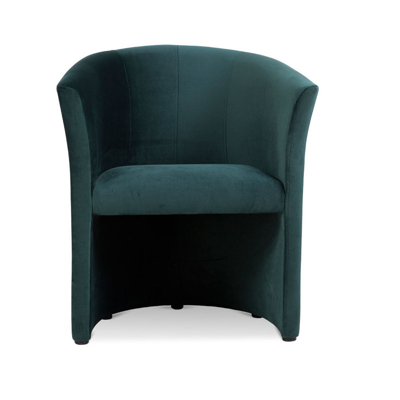Oakengates Velvet Armchair, Bottled Green
