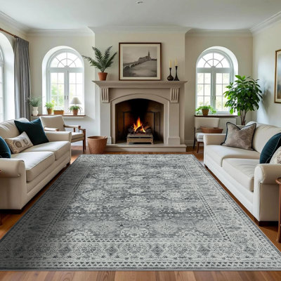 Oriental Floral ,Machine-Washable, Non-Slip Rugs,Available In A Variety Of Patterns.
