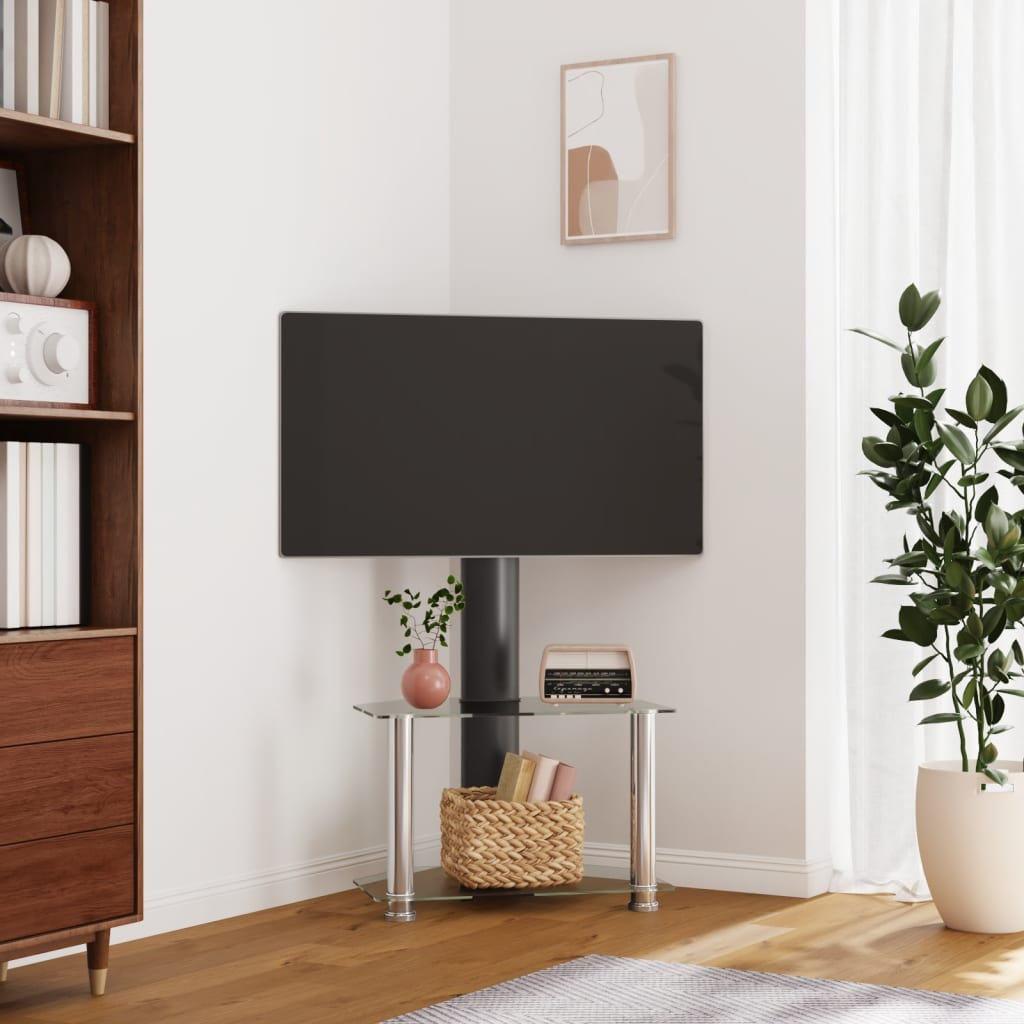 vidaXL TV corner shelf with 2 shelves