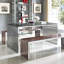 Bureau en acier inoxydable Gridiron