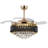 48" Dimmable Crystal Ceiling Fan With Led Lights And Remote Control-196591069