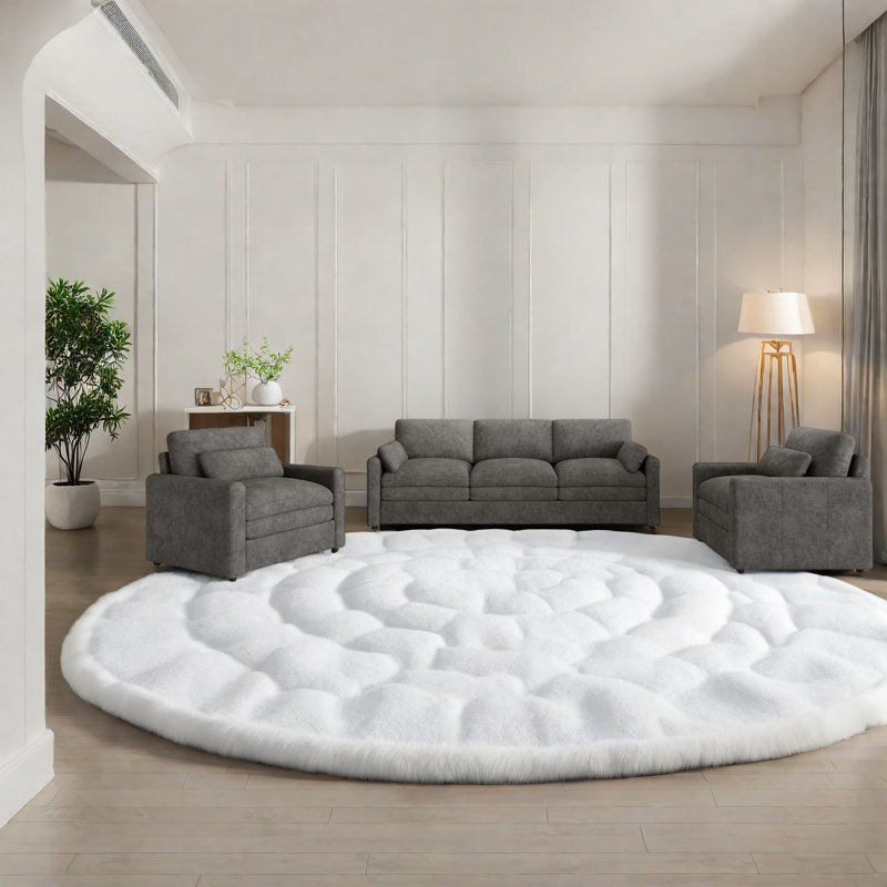 Comfortable Chenille Sofas, Modern Plush Design For Home