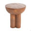 Table d'appoint ronde à trois pieds en grain de bois MGO