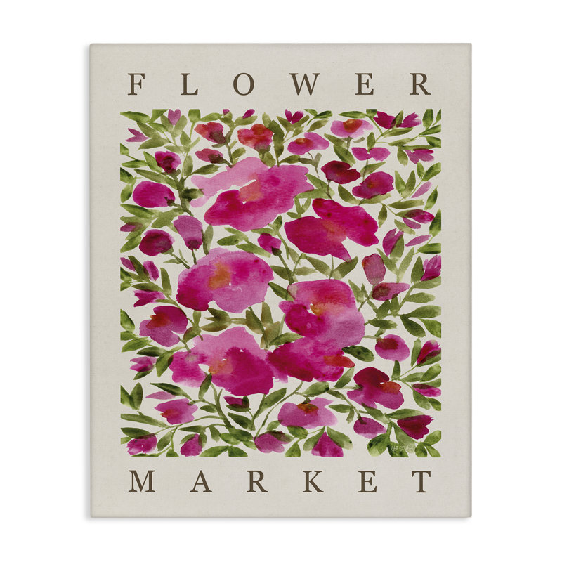 Art mural sur toile, "Flower Market Rose Blooms", conception par Yvette St. Amant, H 30 po x l 24 po