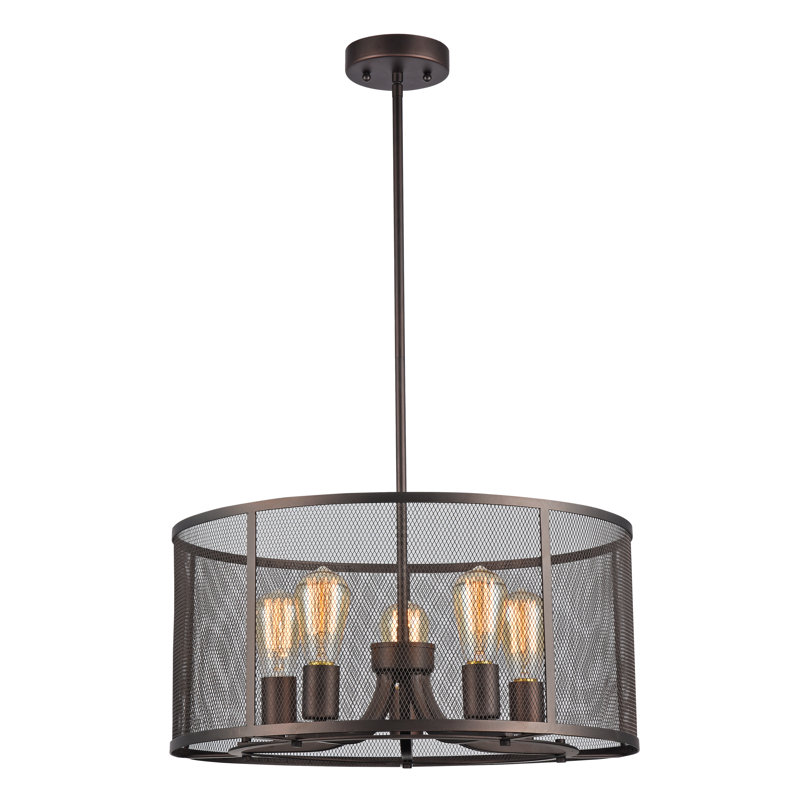 Lustre tambour 5 lumières de style bougie Gosho