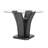 Rodner Grey Modern And Sleek Metal Glass Rectangular Counter Height