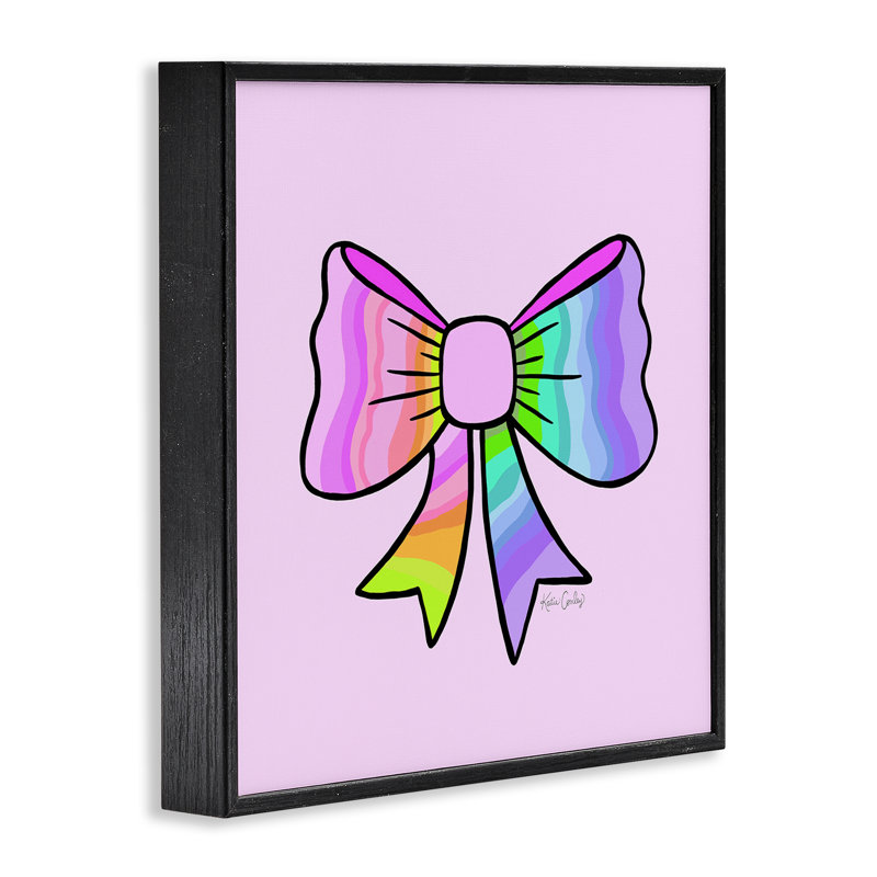 Giclée encadrée pastel arc-en-ciel pastel, design par Katie Conley, Giclée encadrée noir minuit, H 12 po x l 12 po