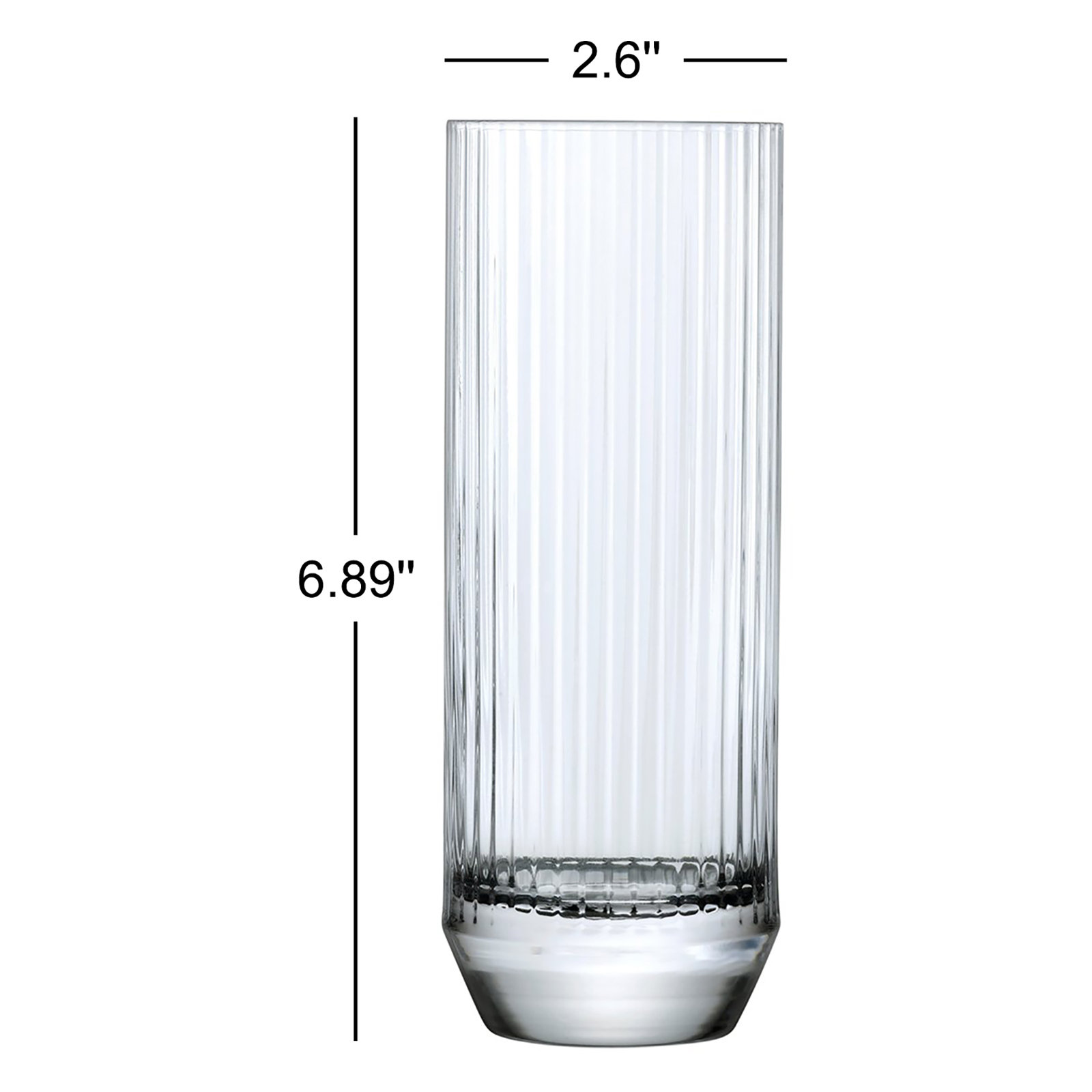 Big Top Crystal Highball Glass Set, 14.5 Oz