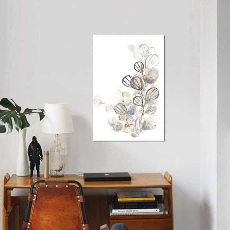 « neutral botaniques i », impression sur toile, H 40 po x l 26 po x P 1,5 po, Toile tendue, Pas de tapis