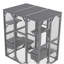 Enceinte d'extérieur pour chat, grande maisonnette pour chat 71 po avec toit imperméable, cage pour chat à 3 niveaux avec plateforme pour patio, cour et niven