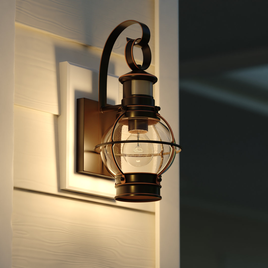 Sutton Seeded Outdoor Wall Lantern with Dusk to Dawn Sand & Stable™ 
