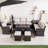 Hermosa Wicker 8 Person Conversation Set, Cushions Included-1882468336