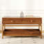 Table basse moderne 39,4 "avec 2 tiroirs et tablette ouverte-1972659420