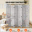 Wood Room Divider, 6 Panel Wood Folding Privacy Screen, 66.9 Inches Tall Indoor Carved Partition Divider