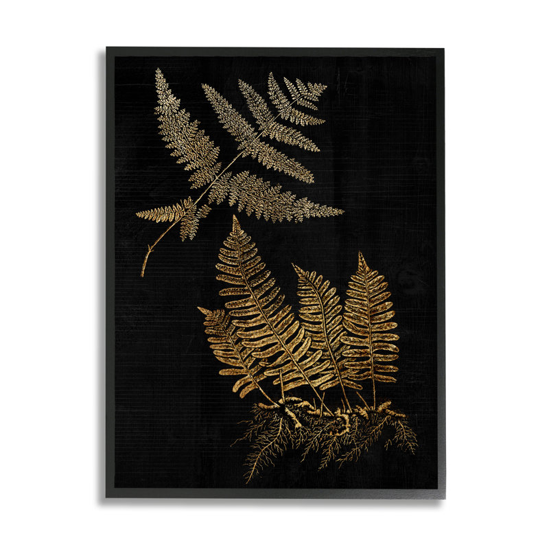 Illustration d'une plante fougère, botanique rétro audacieux par Daphne Polselli, H 20 po x l 16 po x P 1,5 po