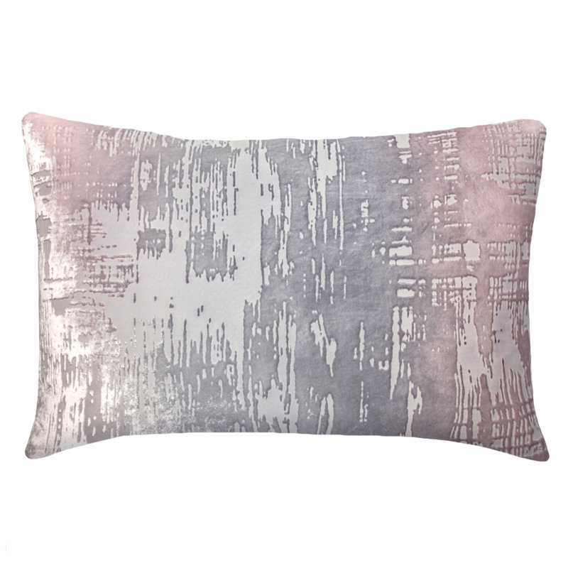 Brush Stroke Lumbar Pillow Cover & Insert, Moonstone, 14" H x 20" W