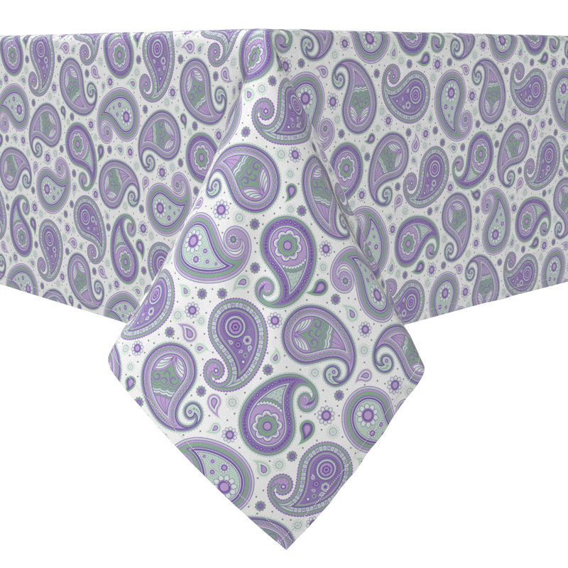 Rectangular Paisley Cotton Twill Tablecloth